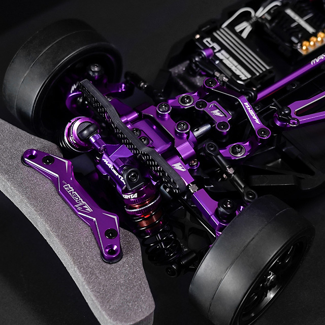 YeahRacing MGT-0001 MAGENTA TT-02用アルミコンバージョンキット パープル